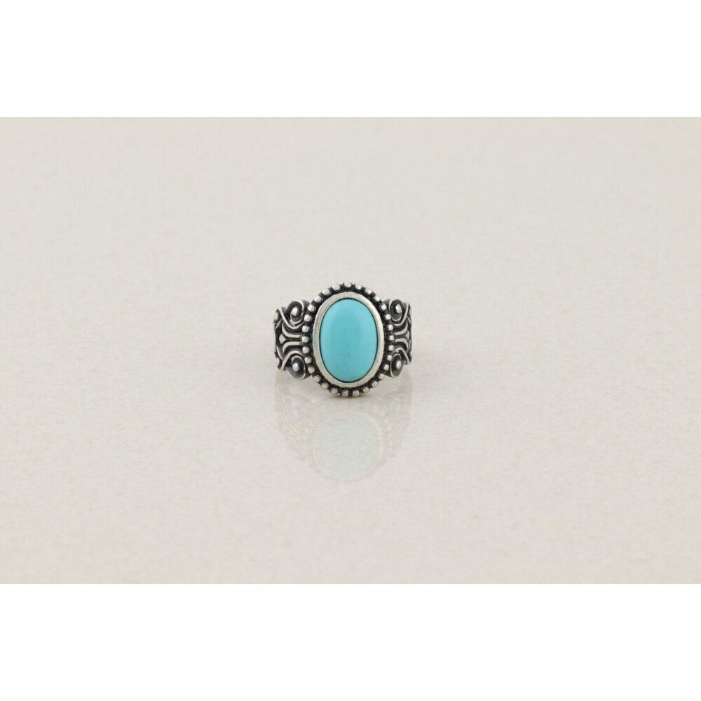 Sterling Silver Turquoise Ring Size 6 1/2 Vintage Avon - Picture 9 of 9